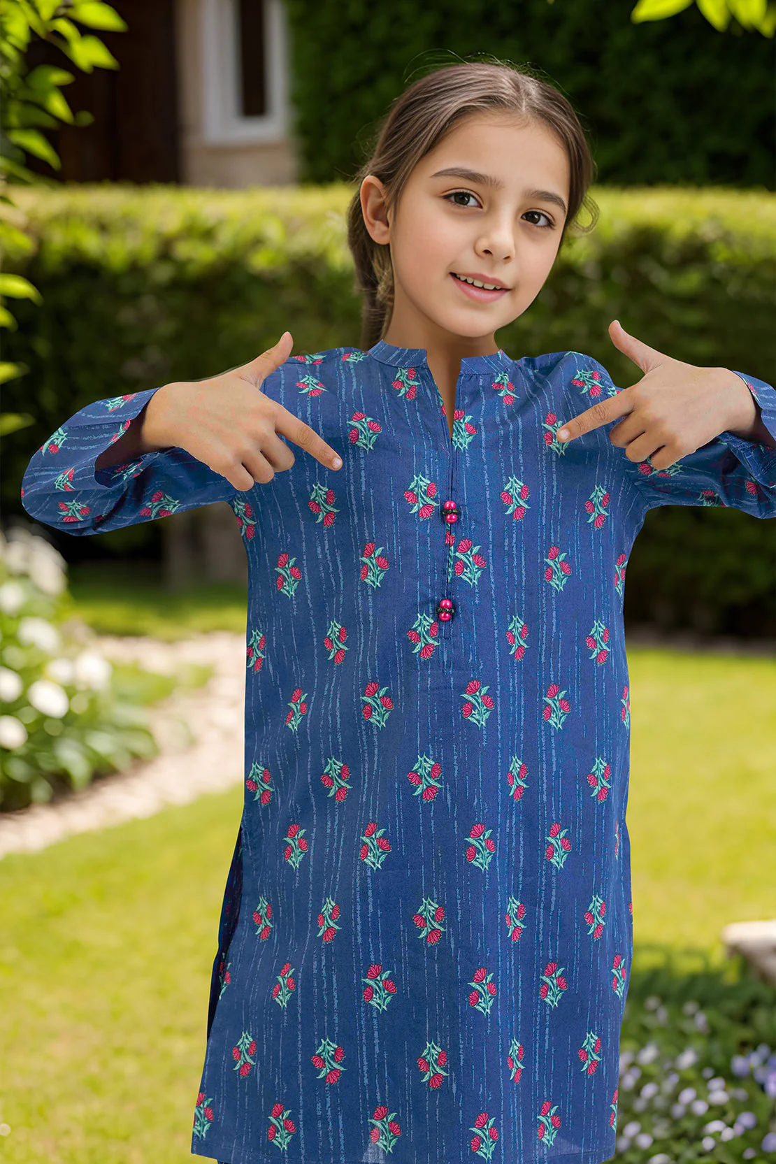 Printed Cambric Stitched Shirt/trouser For Kids - Image 3