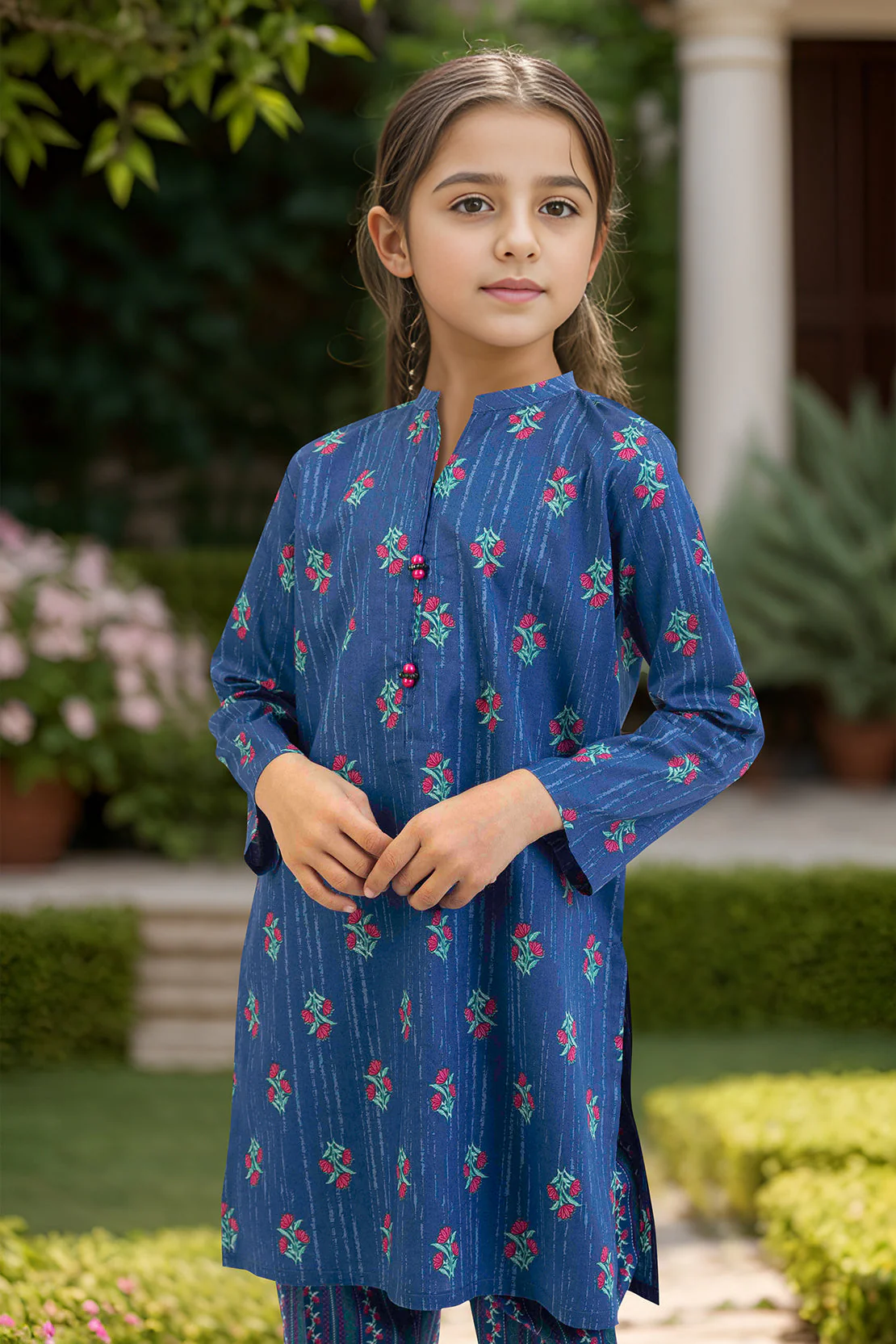 Printed Cambric Stitched Shirt/trouser For Kids - Image 4