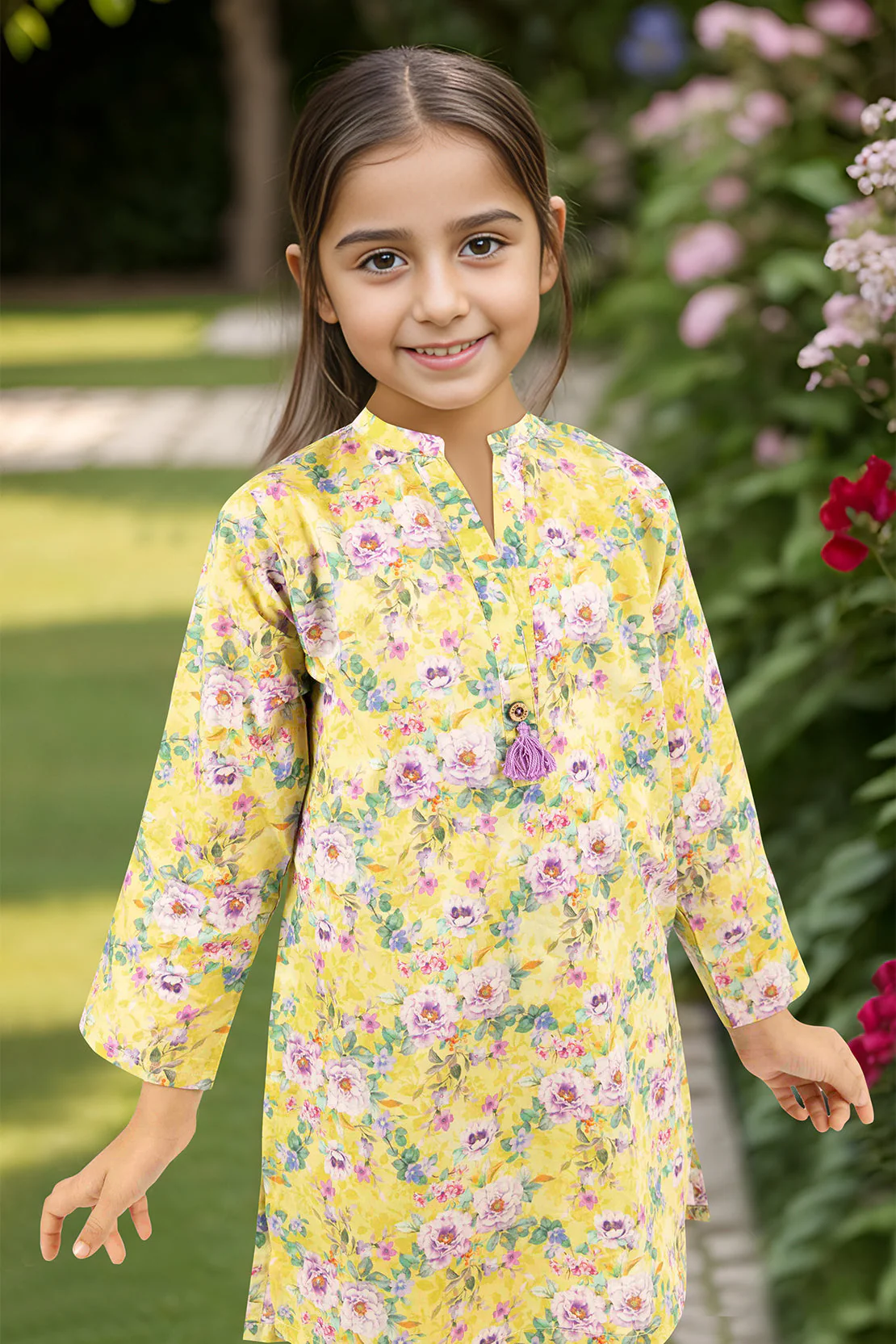 Printed Cambric Stitched Shirt/trouser For Kids - Image 2