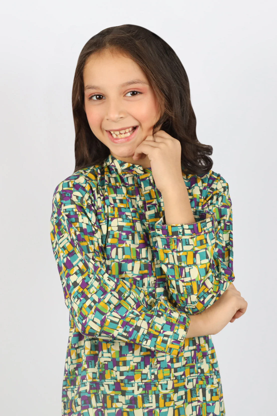 Printed Cambric Stitched Shirt/trouser For Kids - Image 2