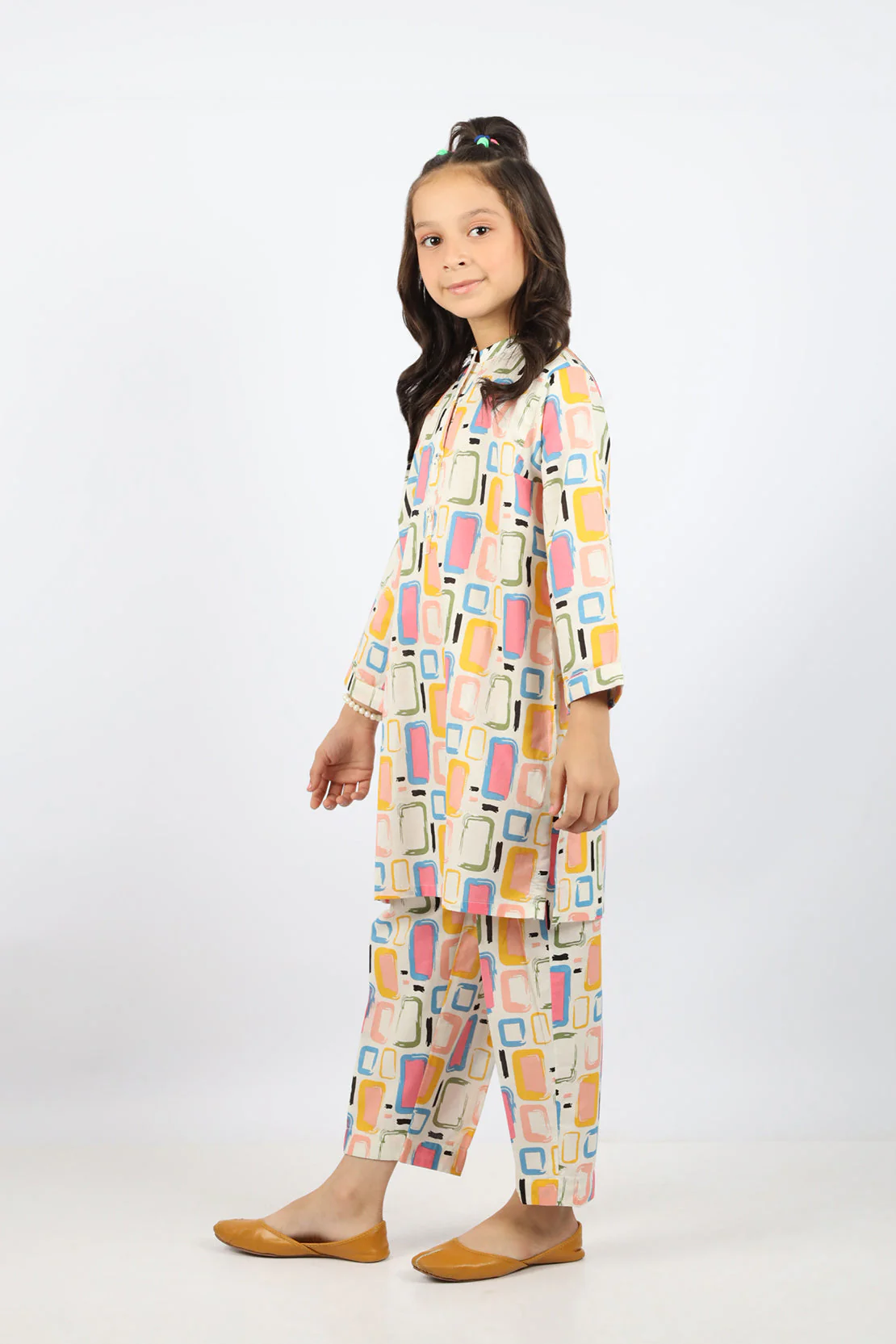 Printed Cambric Stitched Shirt/trouser For Kids