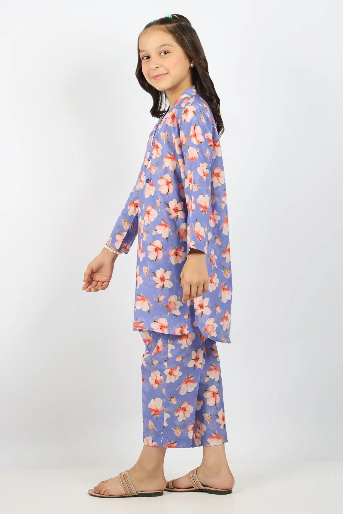 Printed Cambric Stitched Shirt/trouser For Kids - Image 2