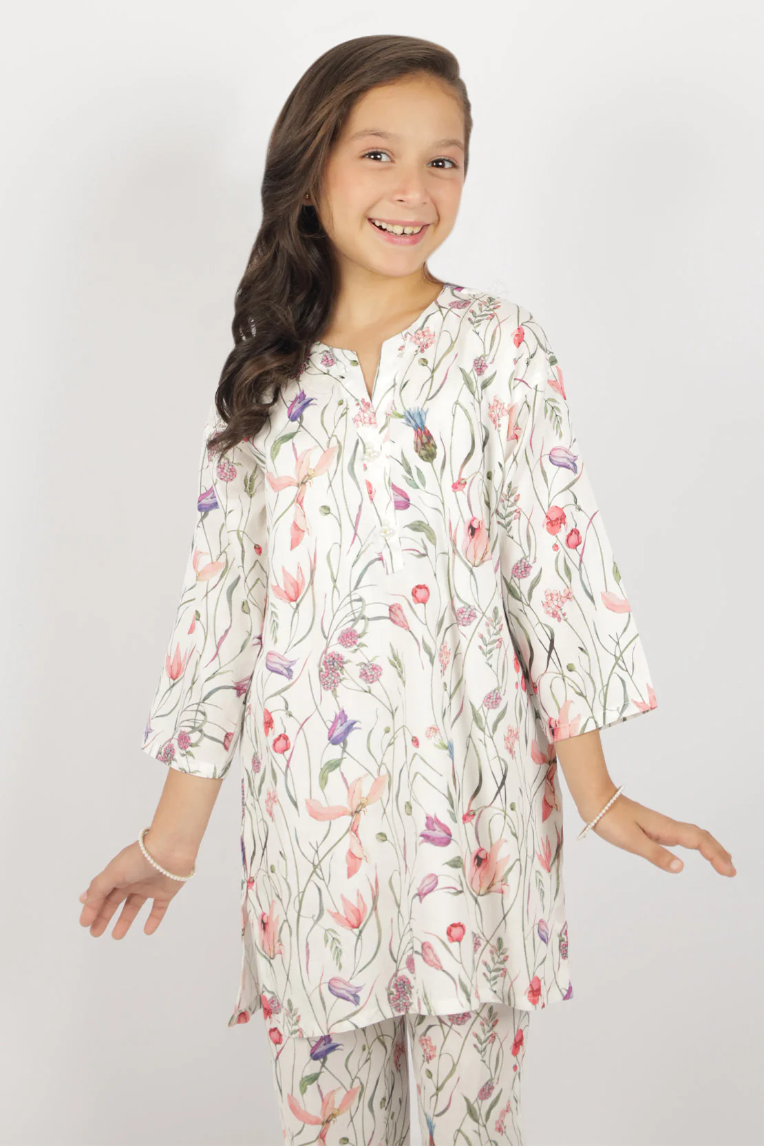 Printed Cambric Stitched Shirt/trouser For Kids - Image 3