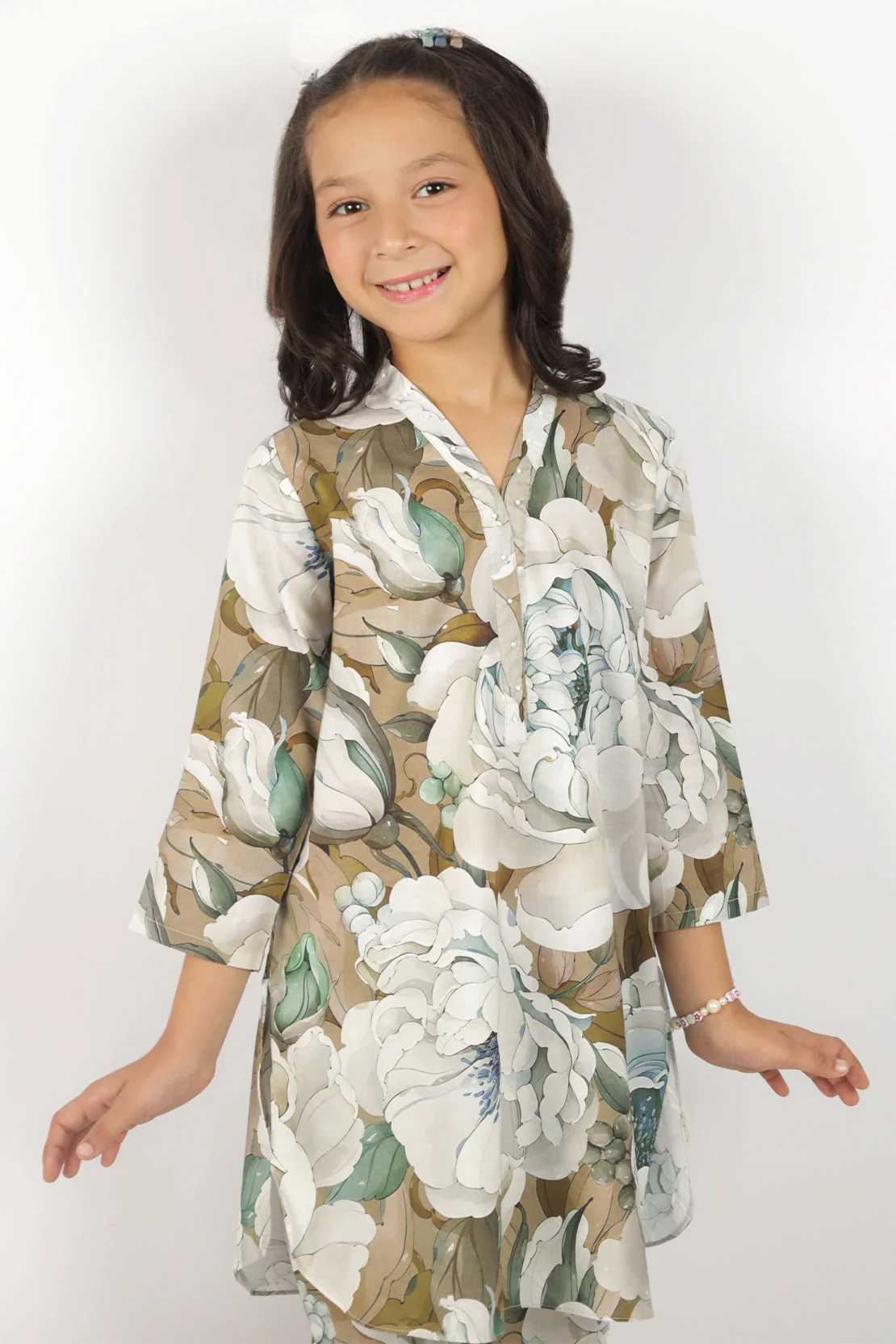 Printed Cambric Stitched Shirt/trouser For Kids - Image 2