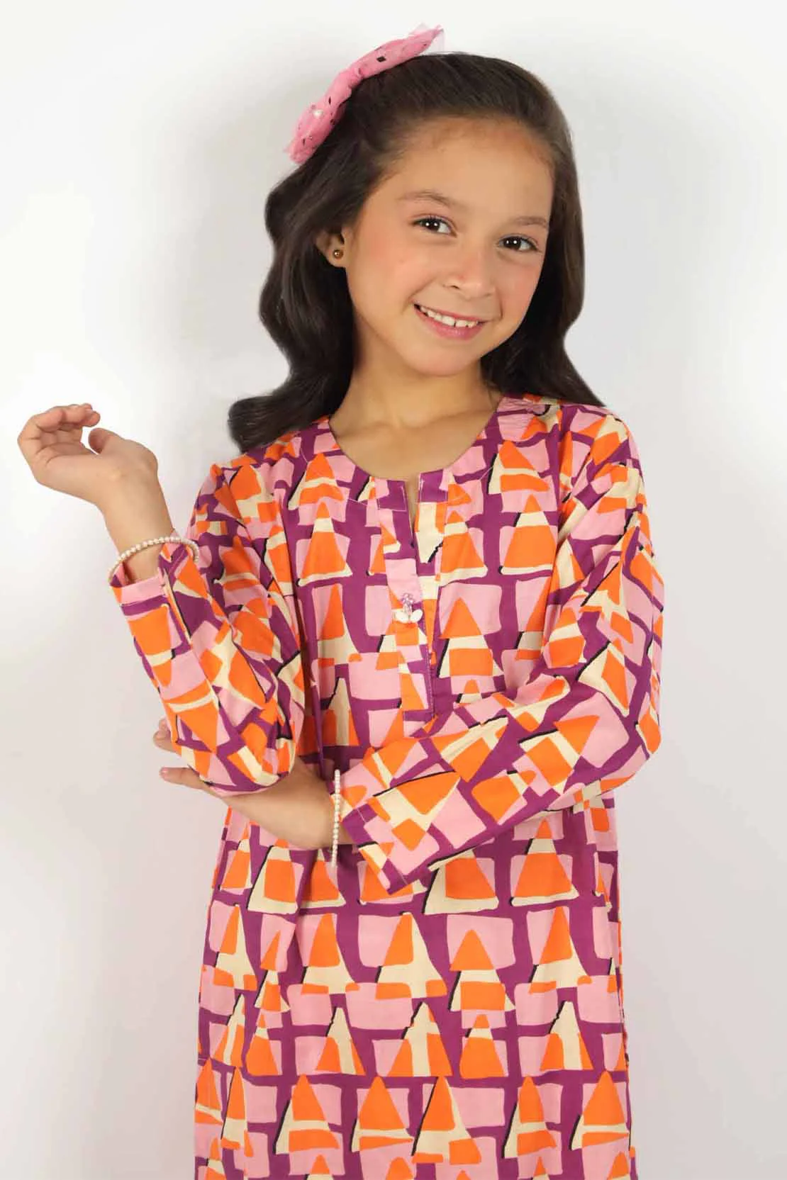 Printed Cambric Stitched Shirt/trouser For Kids - Image 2