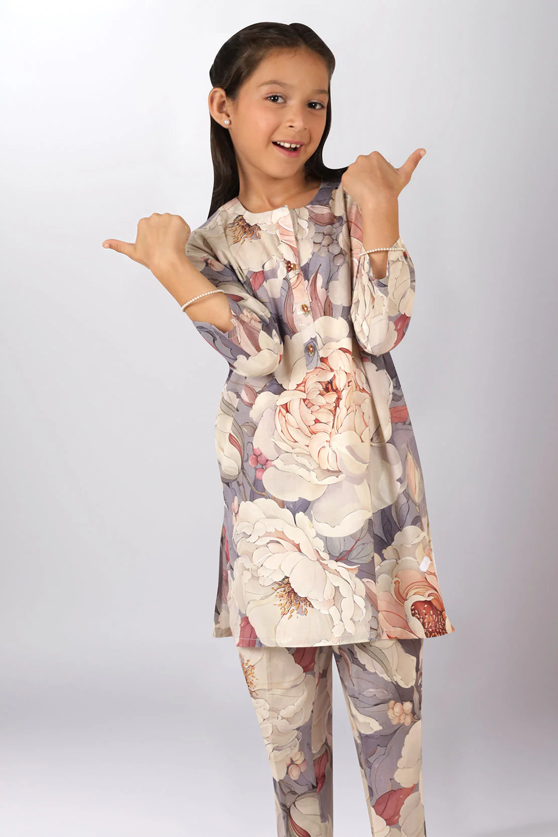 Printed Cambric Stitched Shirt/trouser For Kids - Image 3