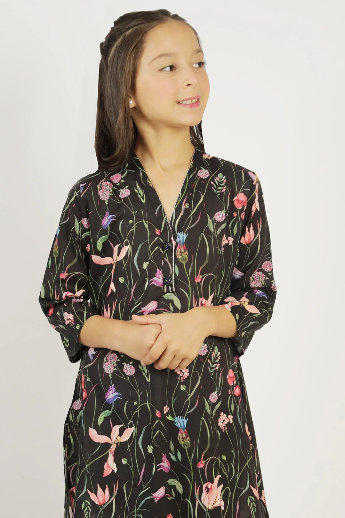 Printed Cambric Stitched Shirt/trouser For Kids - Image 3
