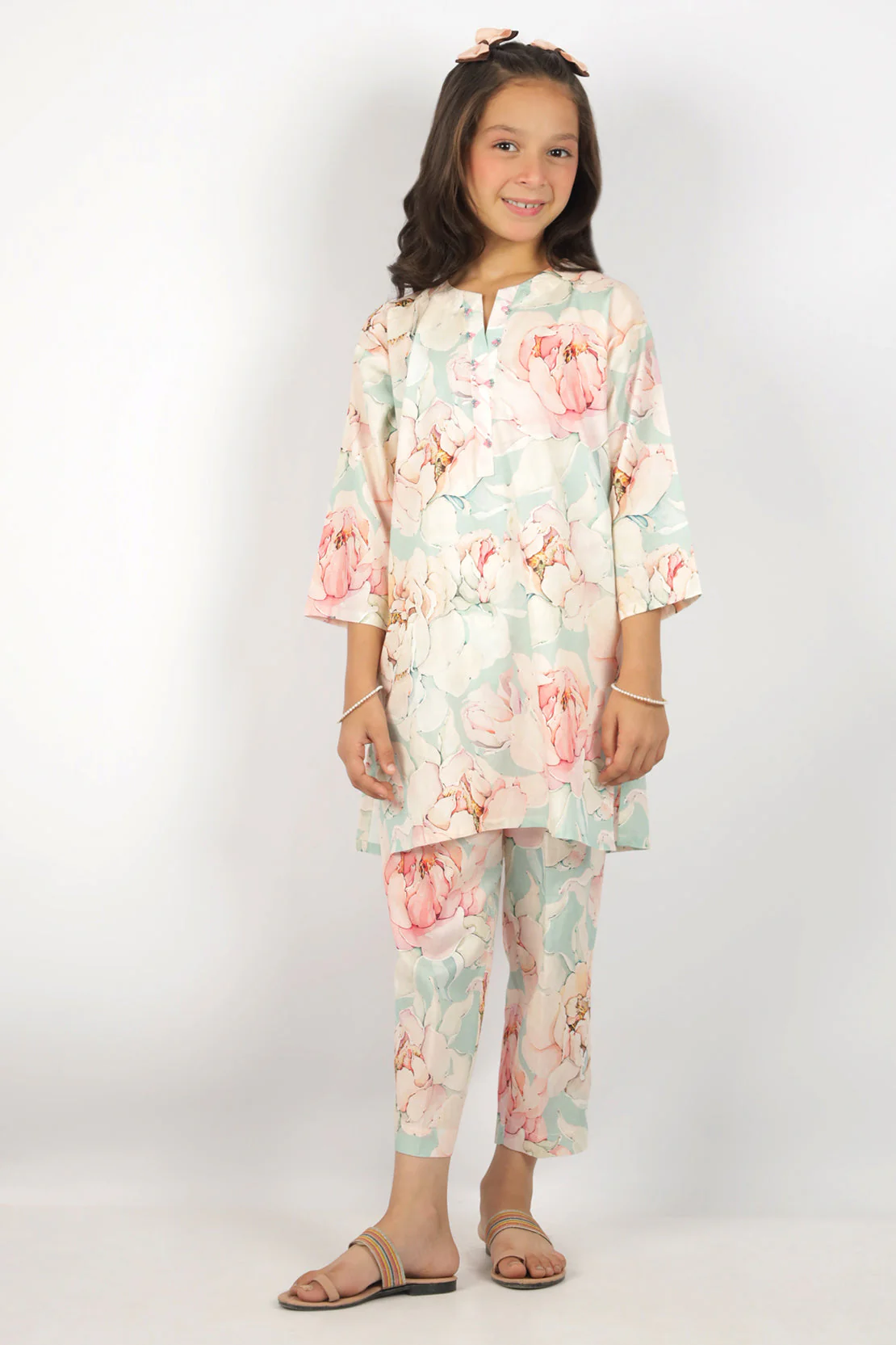 Printed Cambric Stitched Shirt/trouser For Kids