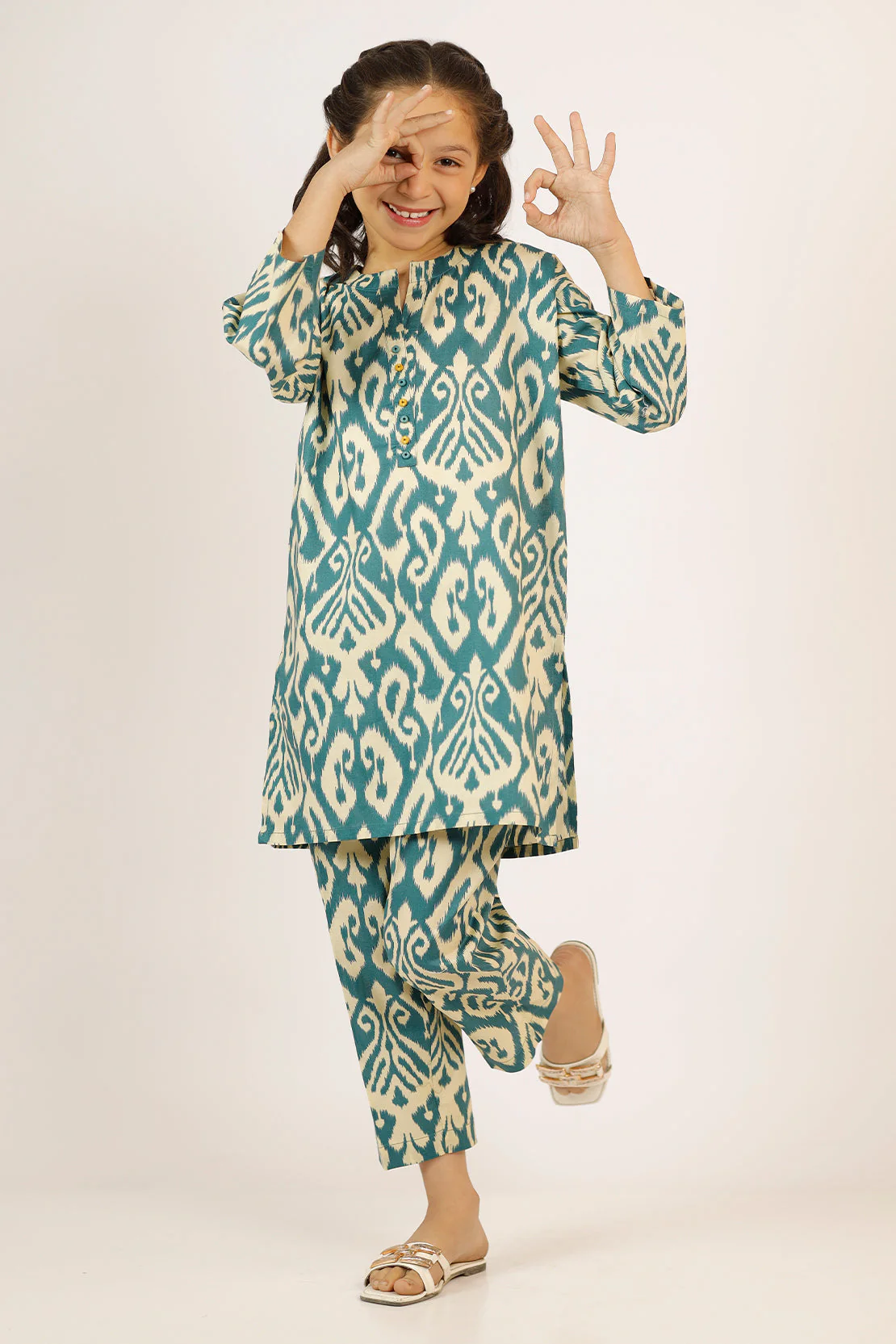 Printed Cambric Stitched Shirt/trouser For Kids - Image 2