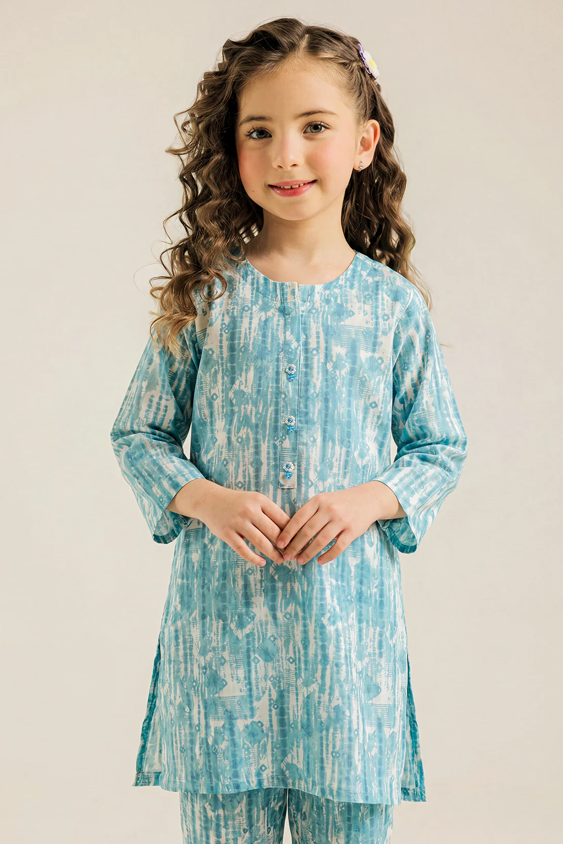 Printed Cambric Stitched Shirt/Trouser For Kids