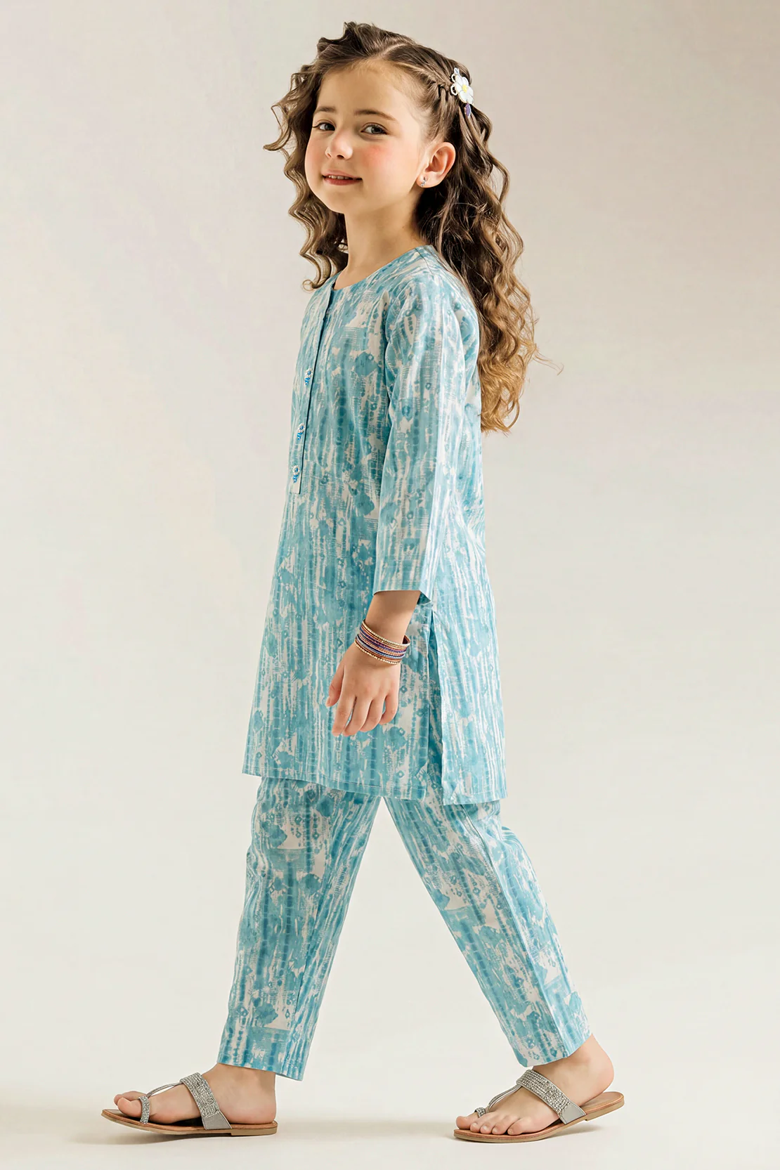 Printed Cambric Stitched Shirt/Trouser For Kids - Image 3