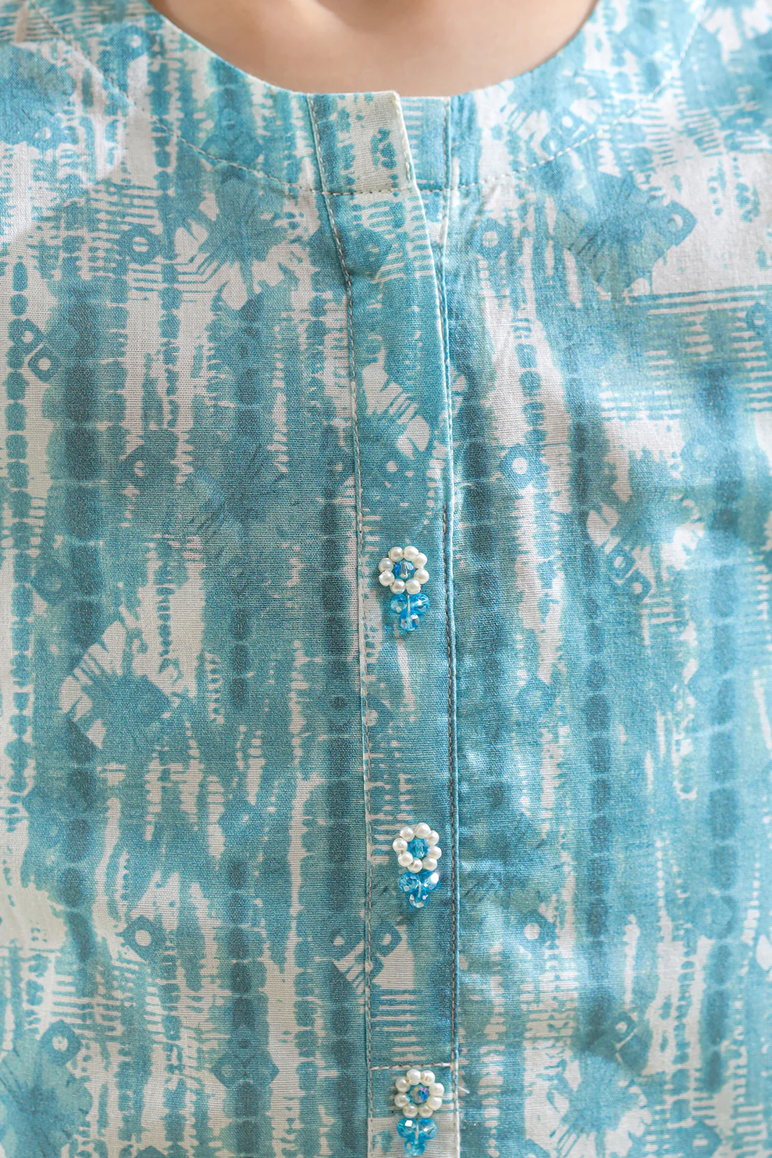 Printed Cambric Stitched Shirt/Trouser For Kids - Image 5
