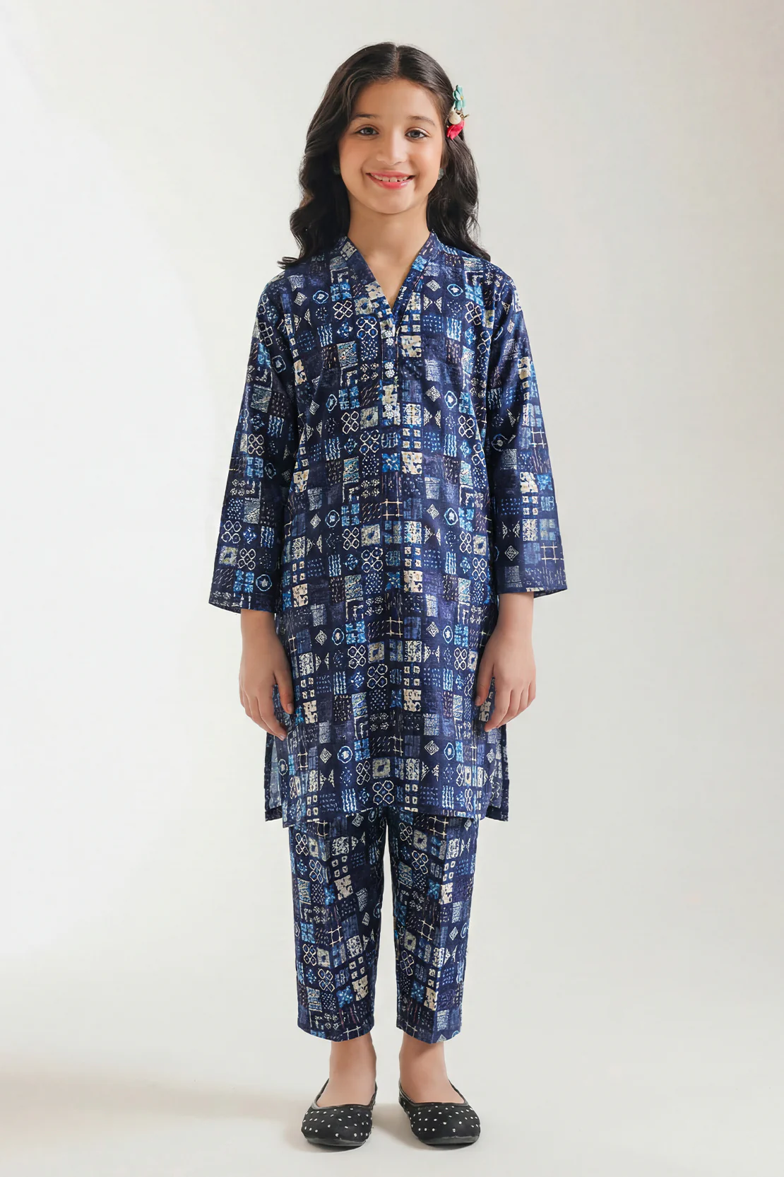 Printed Cambric Stitched Shirt/Trouser For Kids - Image 2