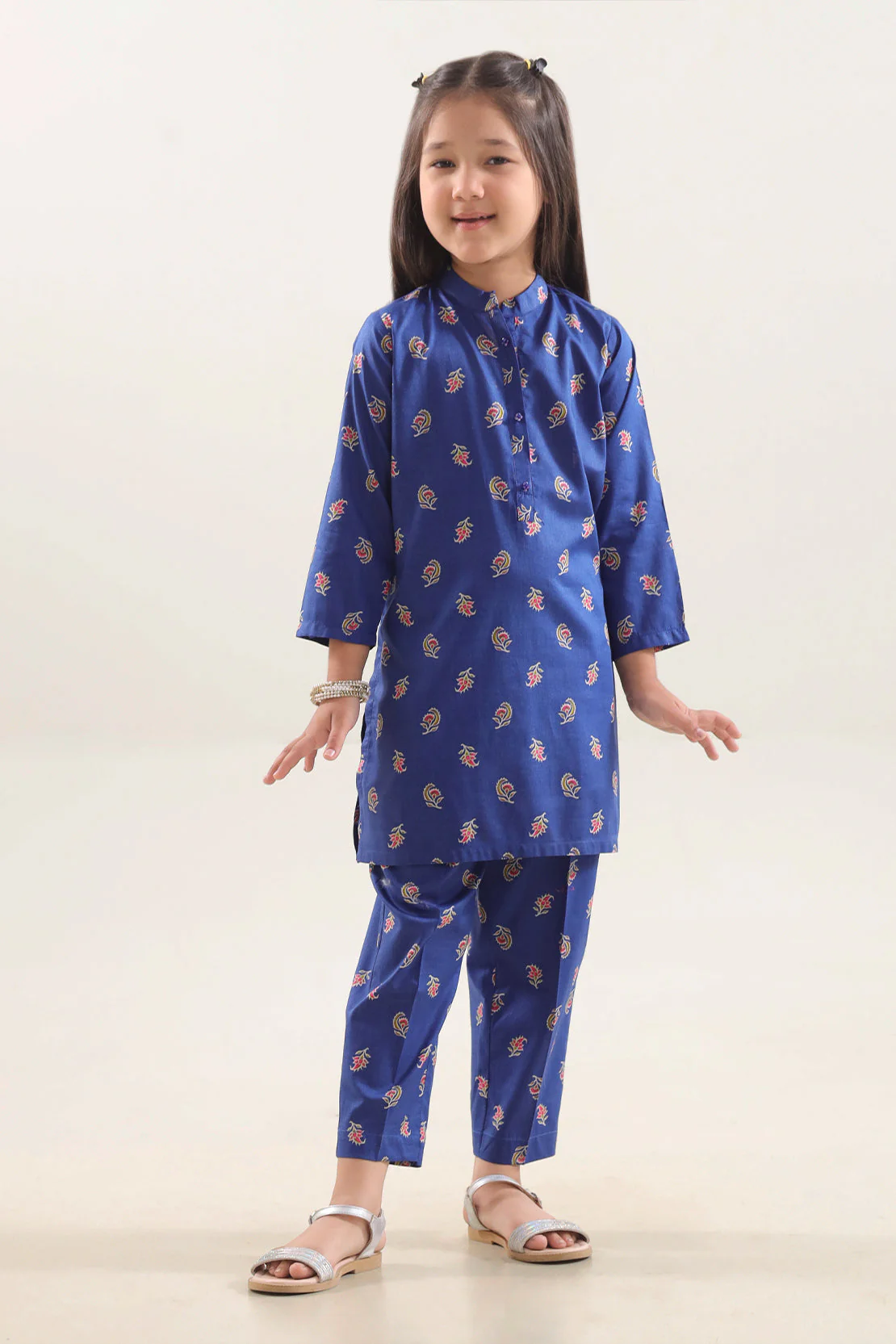 Printed Cambric Stitched Shirt/Trouser For Kids