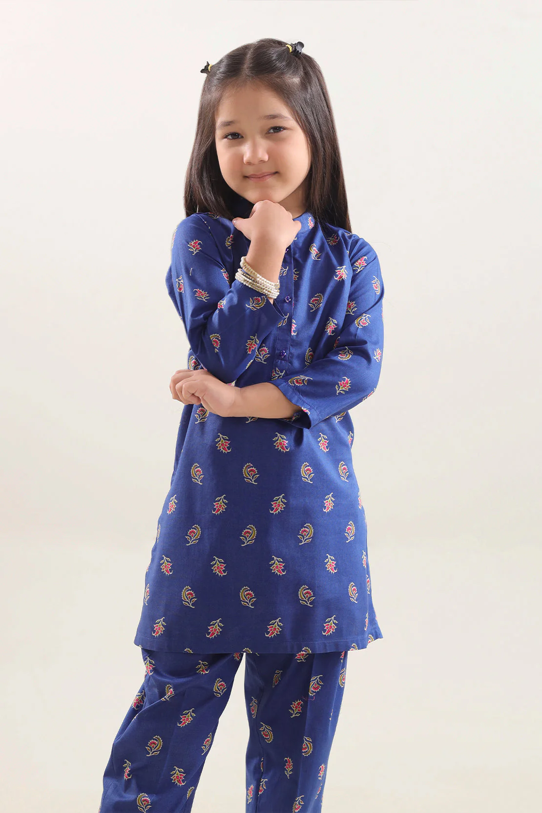 Printed Cambric Stitched Shirt/Trouser For Kids - Image 2
