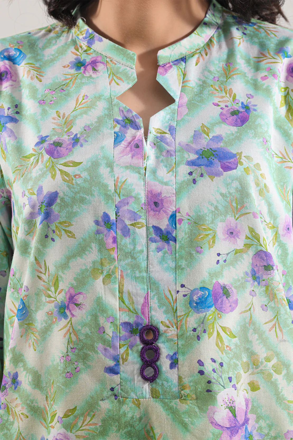 Printed Cambric Stitched Shirt - Image 4