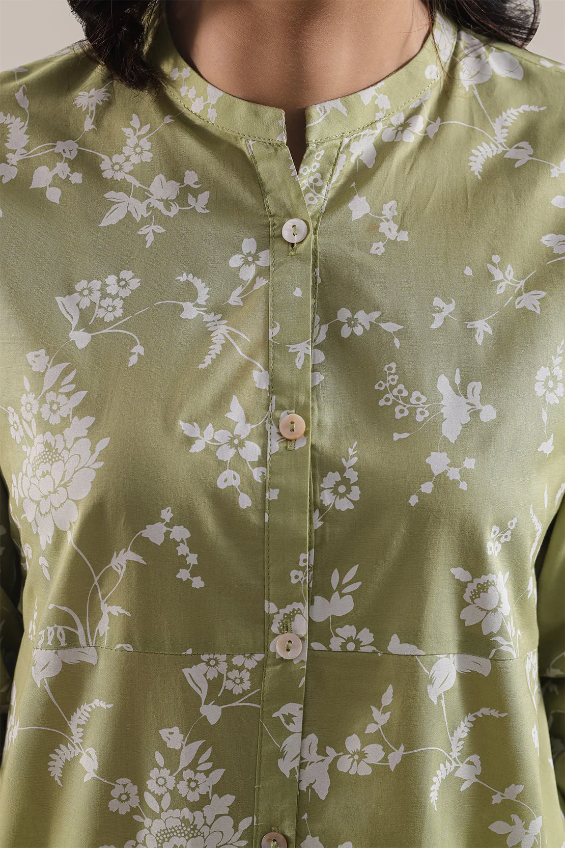 Printed Cambric Stitched Shirt - Image 4