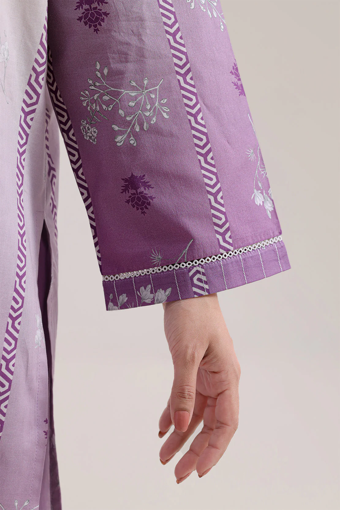 Printed Cambric Stitched Shirt - Image 4