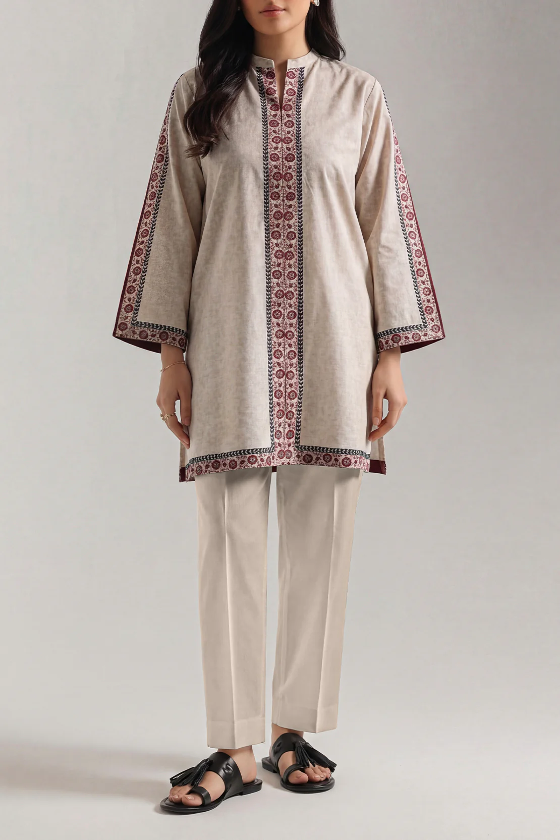 Printed Cambric Stitched Shirt - Image 2