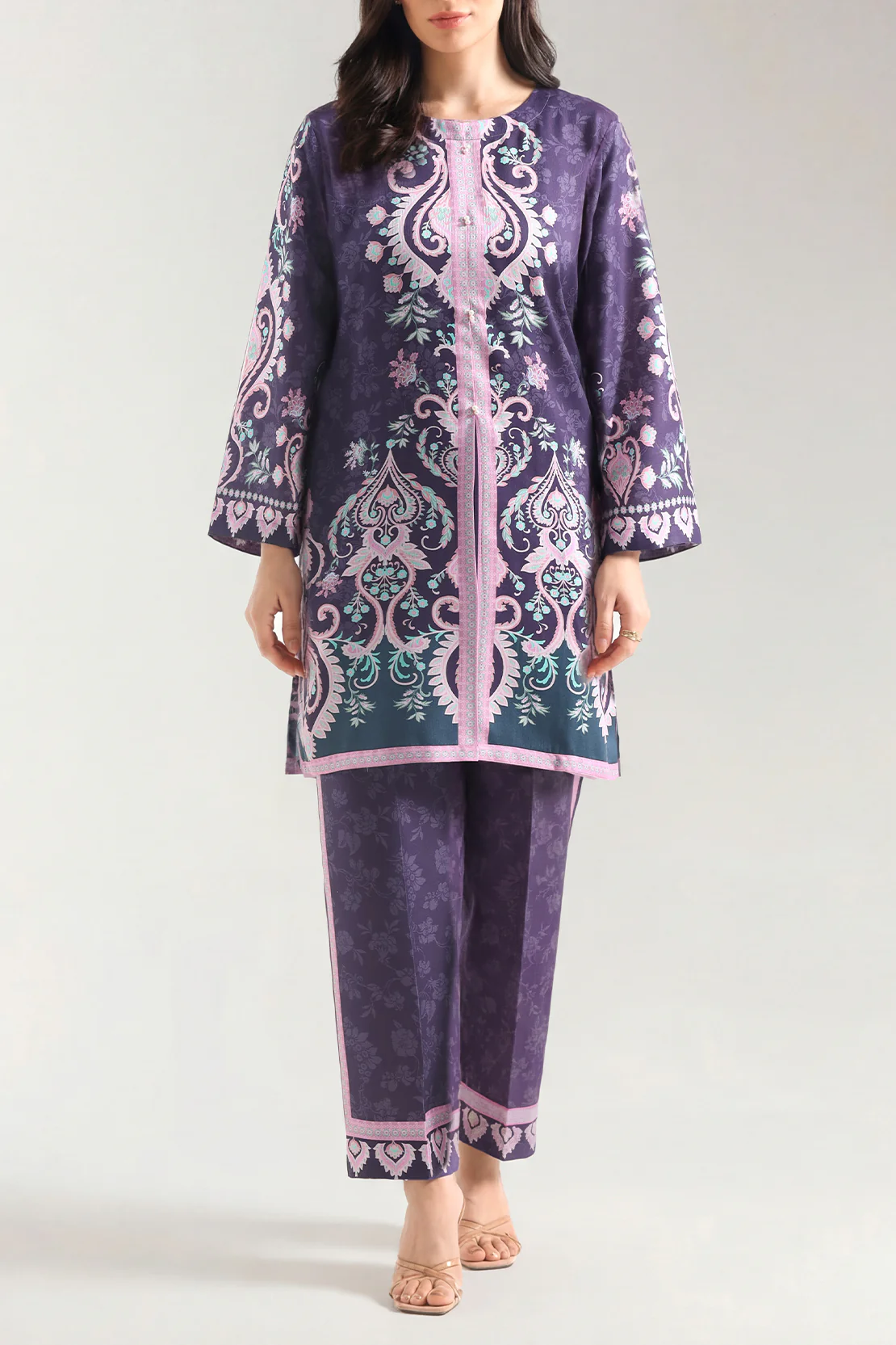 Printed Corduroy Stitched 2 Piece (Shirt/Trouser)