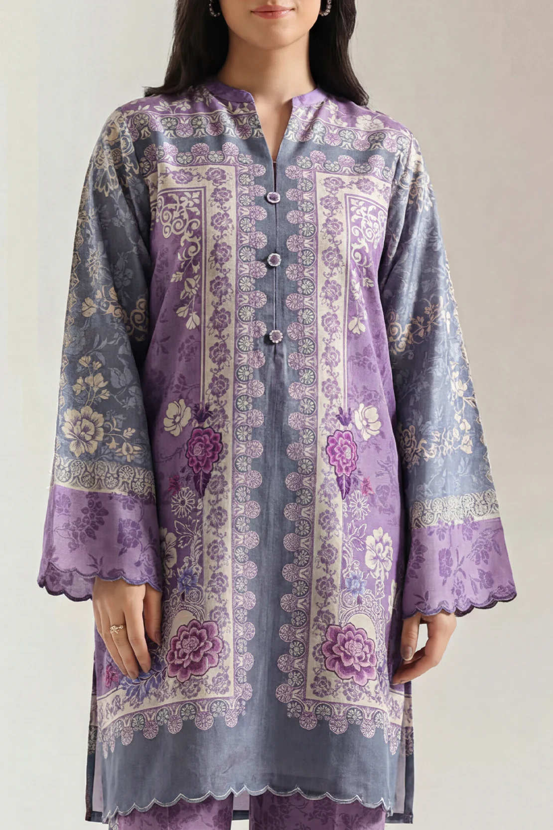Printed Corduroy Stitched 2 Piece (Shirt/Trouser) - Image 2