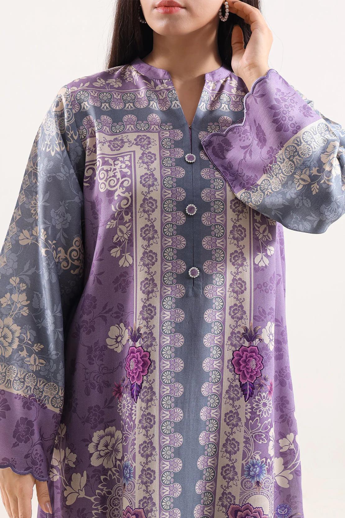 Printed Corduroy Stitched 2 Piece (Shirt/Trouser) - Image 4