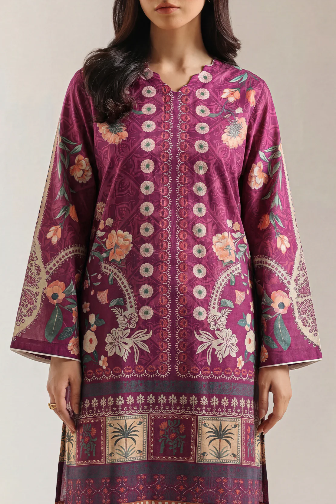 Printed Corduroy Stitched 2 Piece (Shirt/Trouser) - Image 2