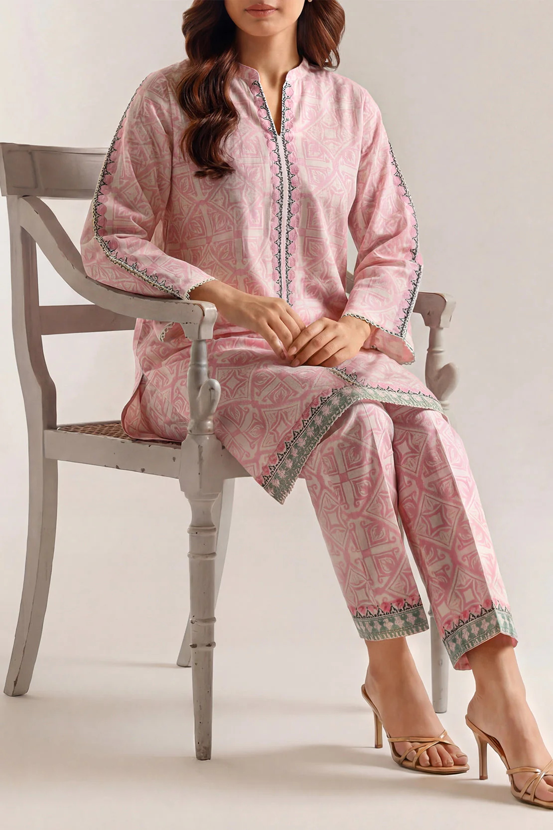 Printed Corduroy Stitched 2 Piece (Shirt/Trouser) - Image 2