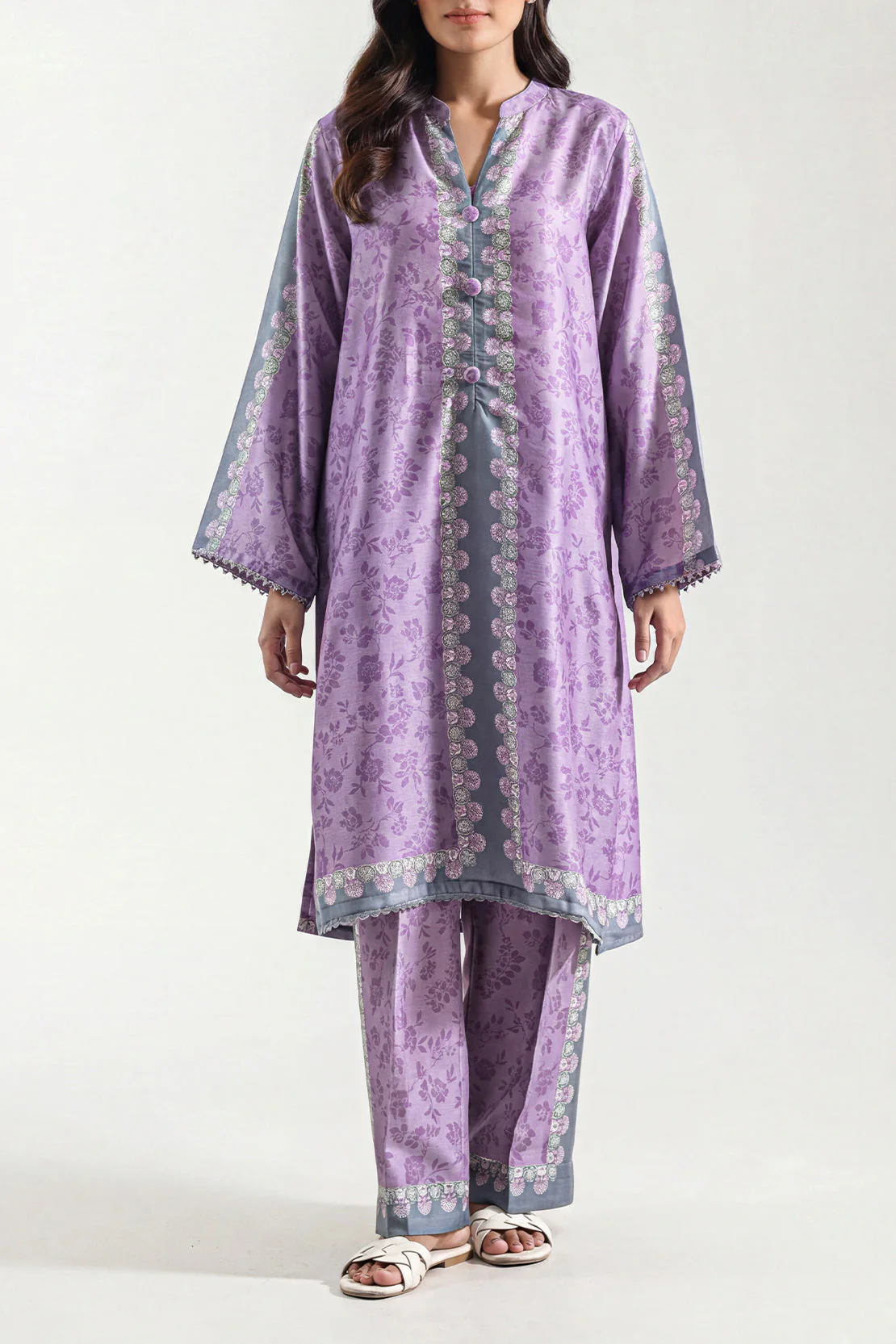 Printed Corduroy Stitched 2 Piece (Shirt/Trouser)