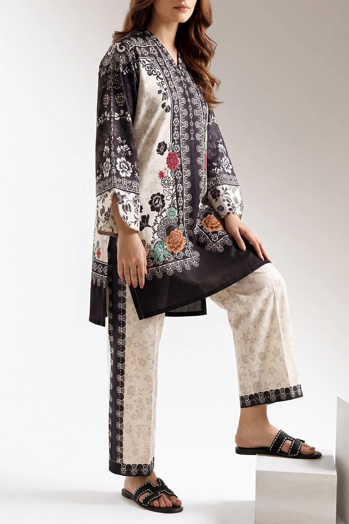 Printed Corduroy Stitched 2 Piece (Shirt/Trouser)