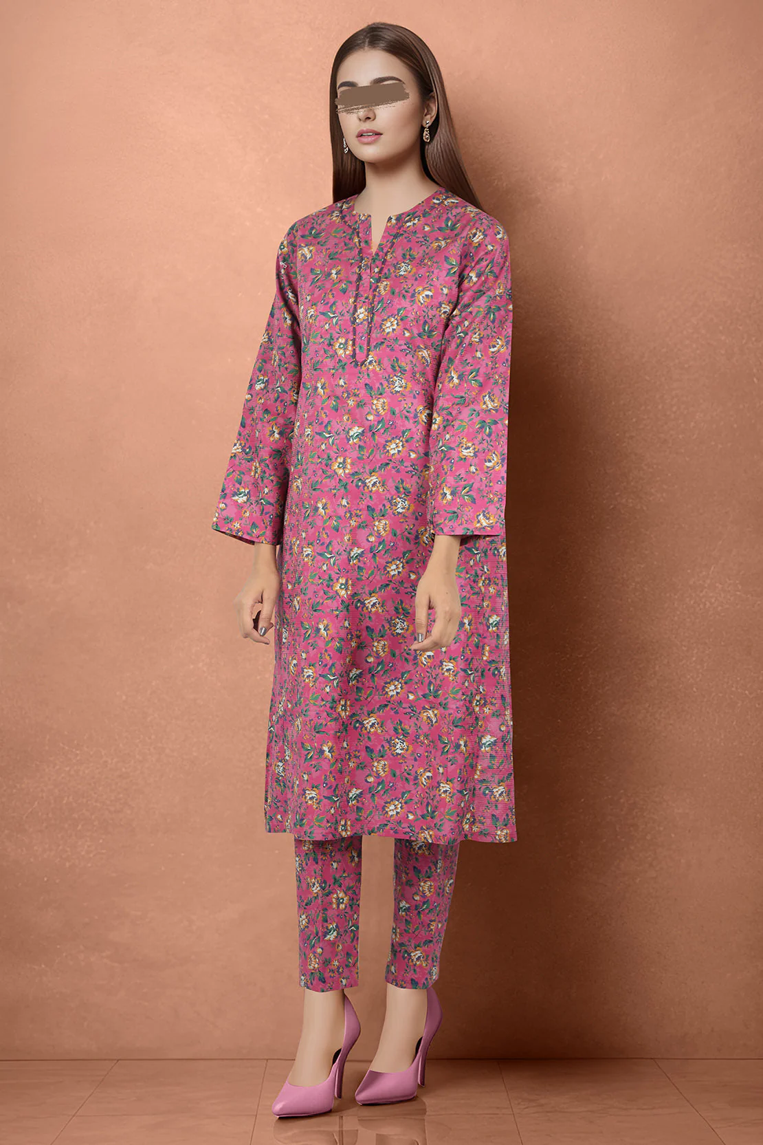 Printed Cotton Dobby Stitched 2 Piece (Shirt/Trouser)