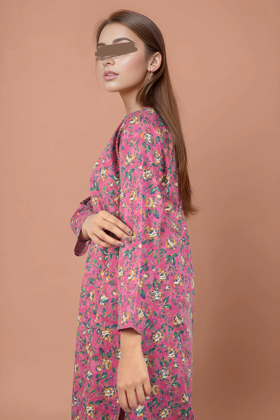 Printed Cotton Dobby Stitched 2 Piece (Shirt/Trouser) - Image 2