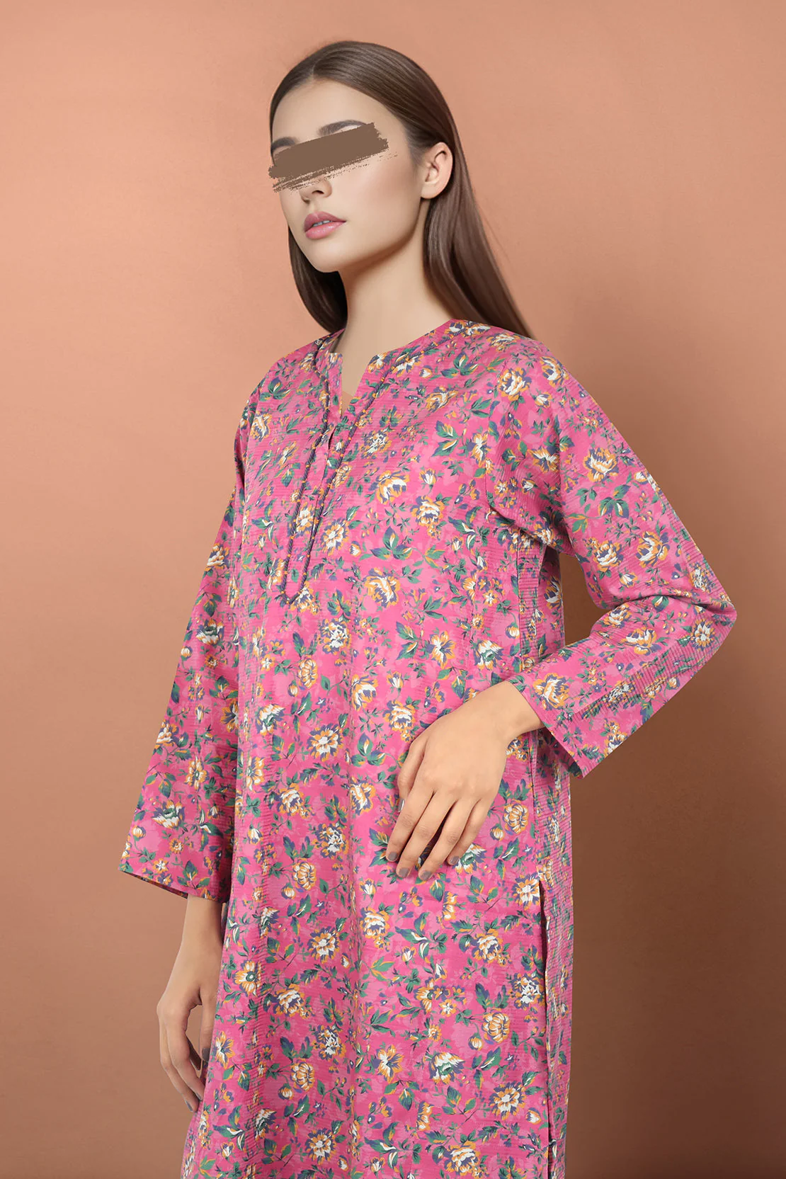 Printed Cotton Dobby Stitched 2 Piece (Shirt/Trouser) - Image 3