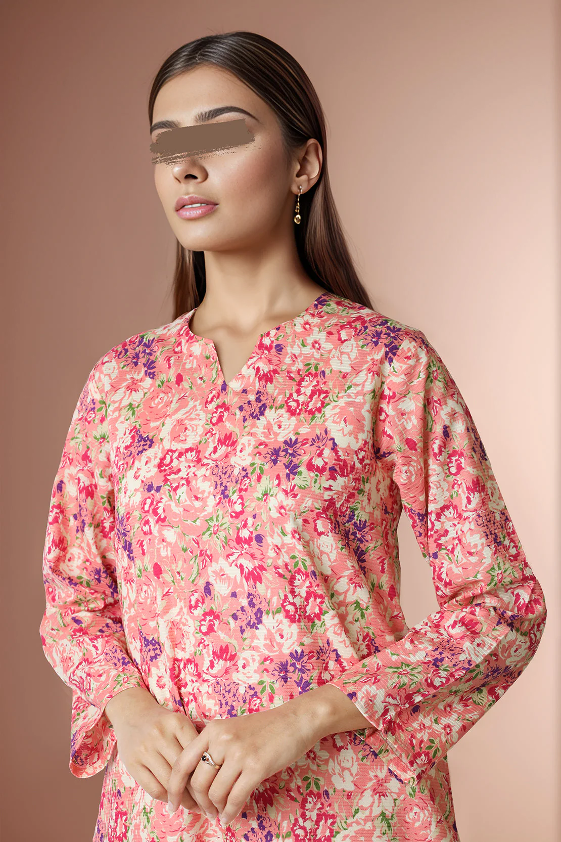 Printed Cotton Dobby Stitched 2 Piece (Shirt/Trouser) - Image 3