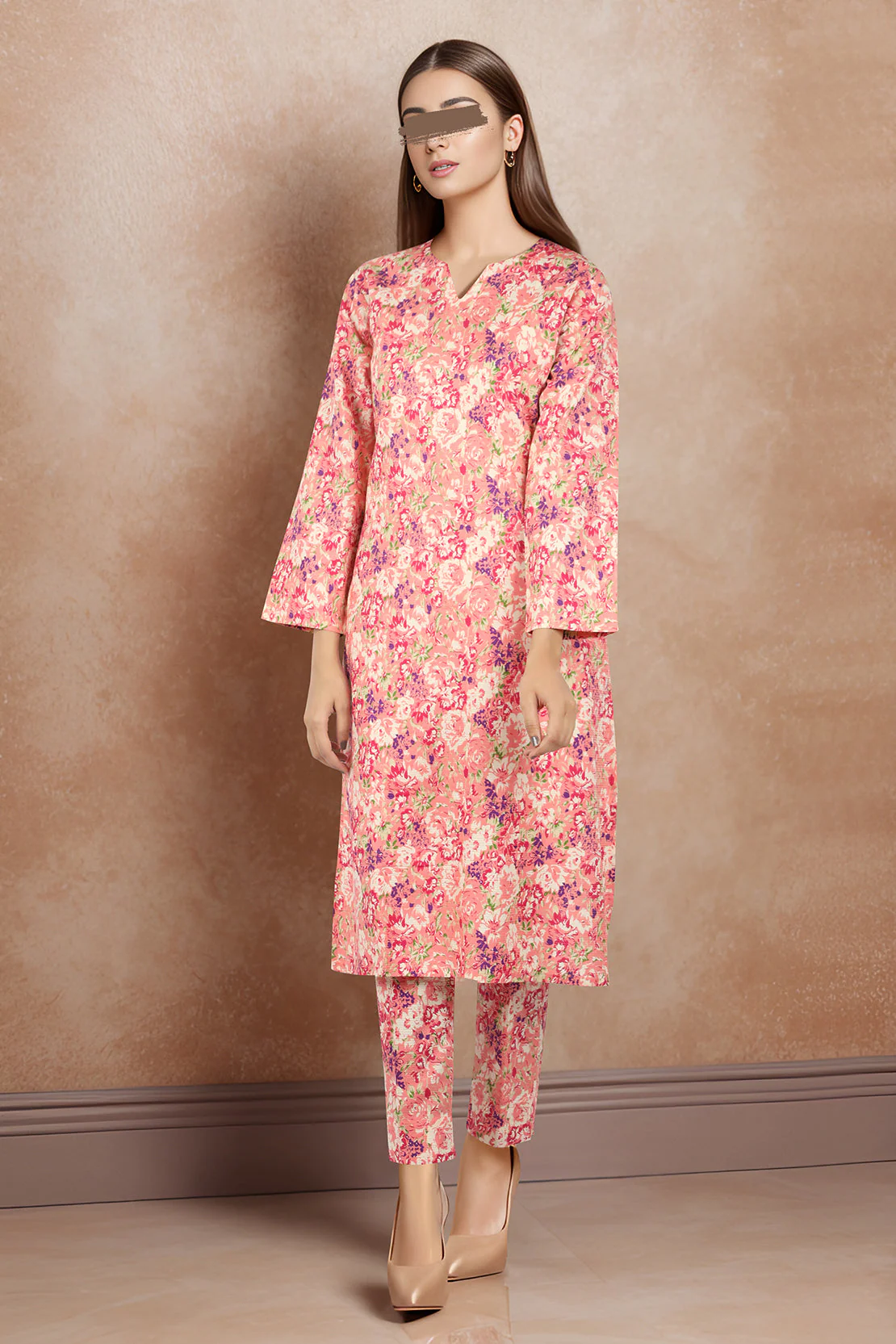 Printed Cotton Dobby Stitched 2 Piece (Shirt/Trouser)