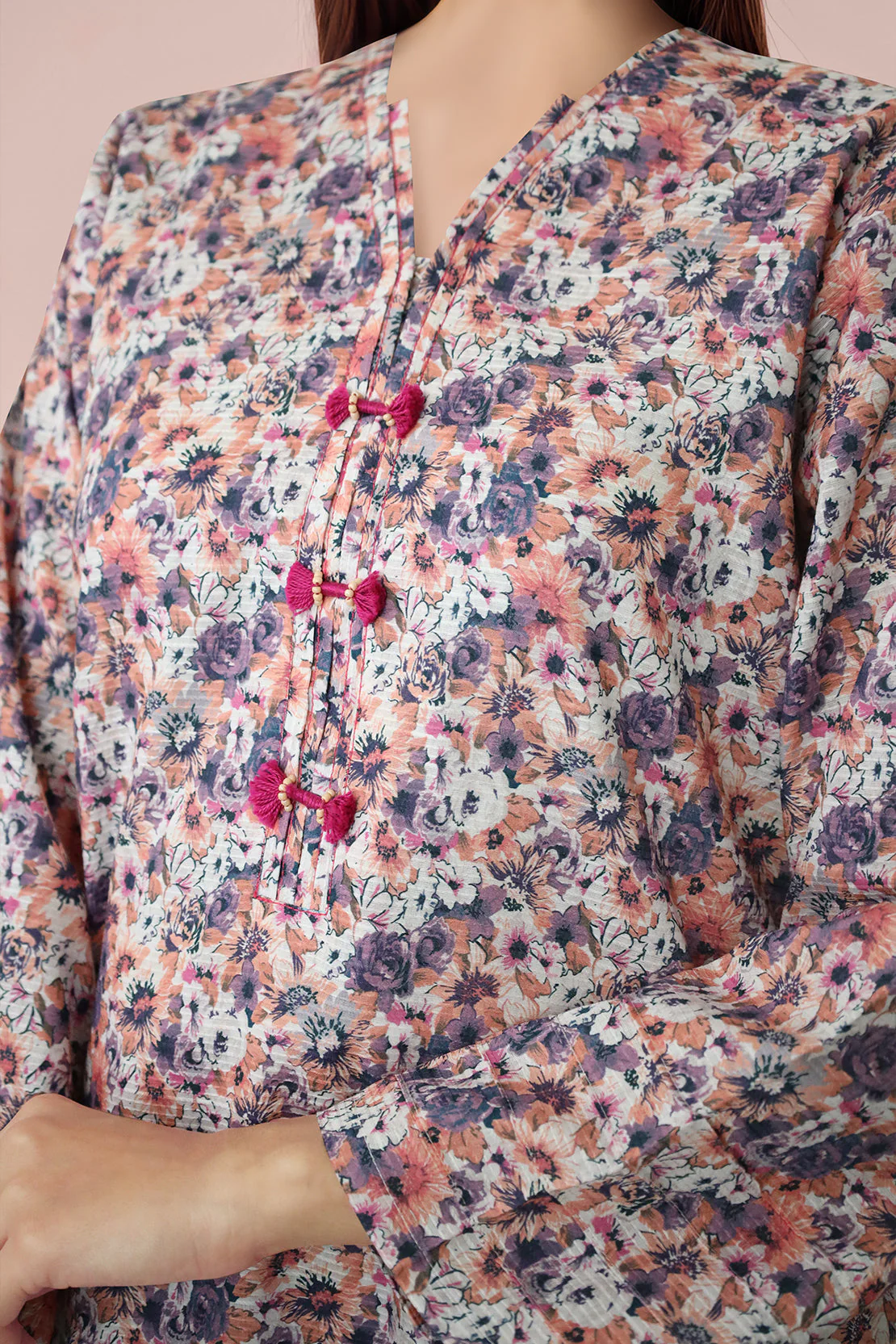 Printed Cotton Dobby Stitched 2 Piece (Shirt/Trouser) - Image 3