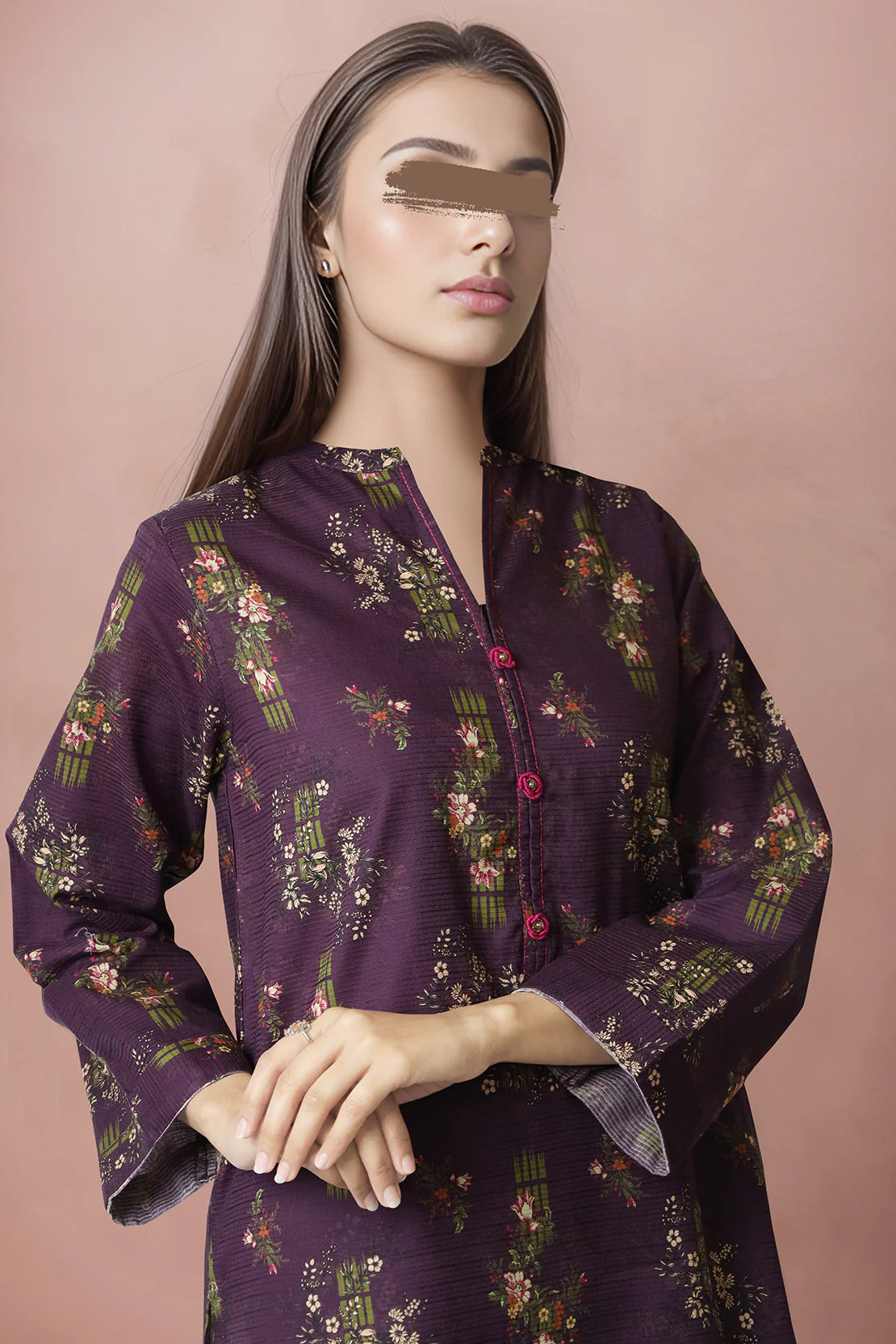 Printed Cotton Dobby Stitched 2 Piece (Shirt/Trouser) - Image 3