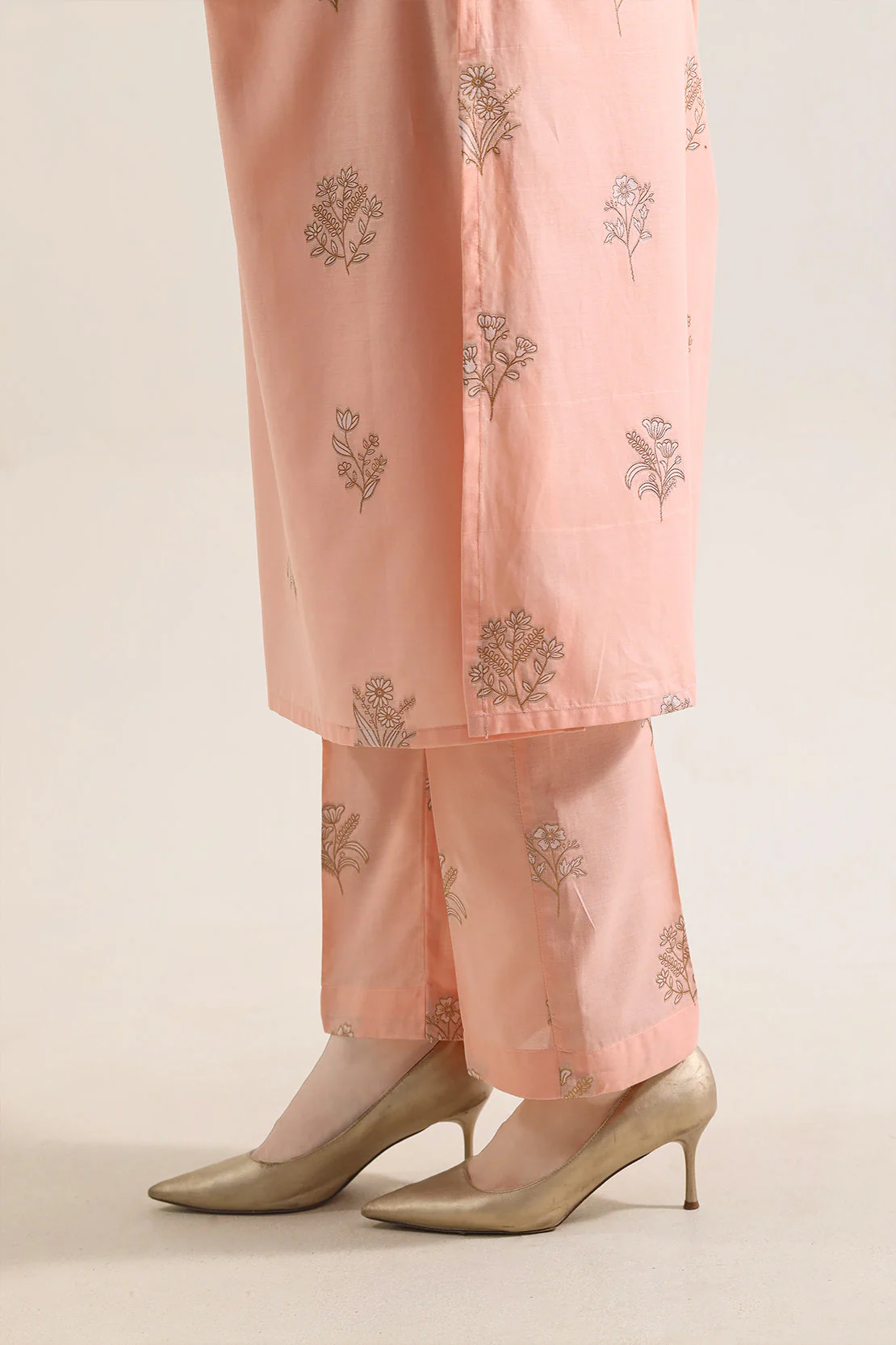 Printed Cotton Jacquard Stitched 2 Piece (Shirt/Trouser) - Image 5