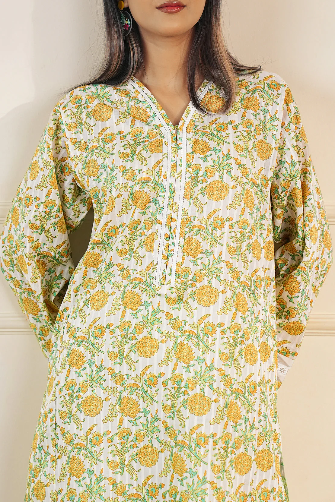 Printed Cotton Stitched 2 Piece (Shirt/Trouser) - Image 7