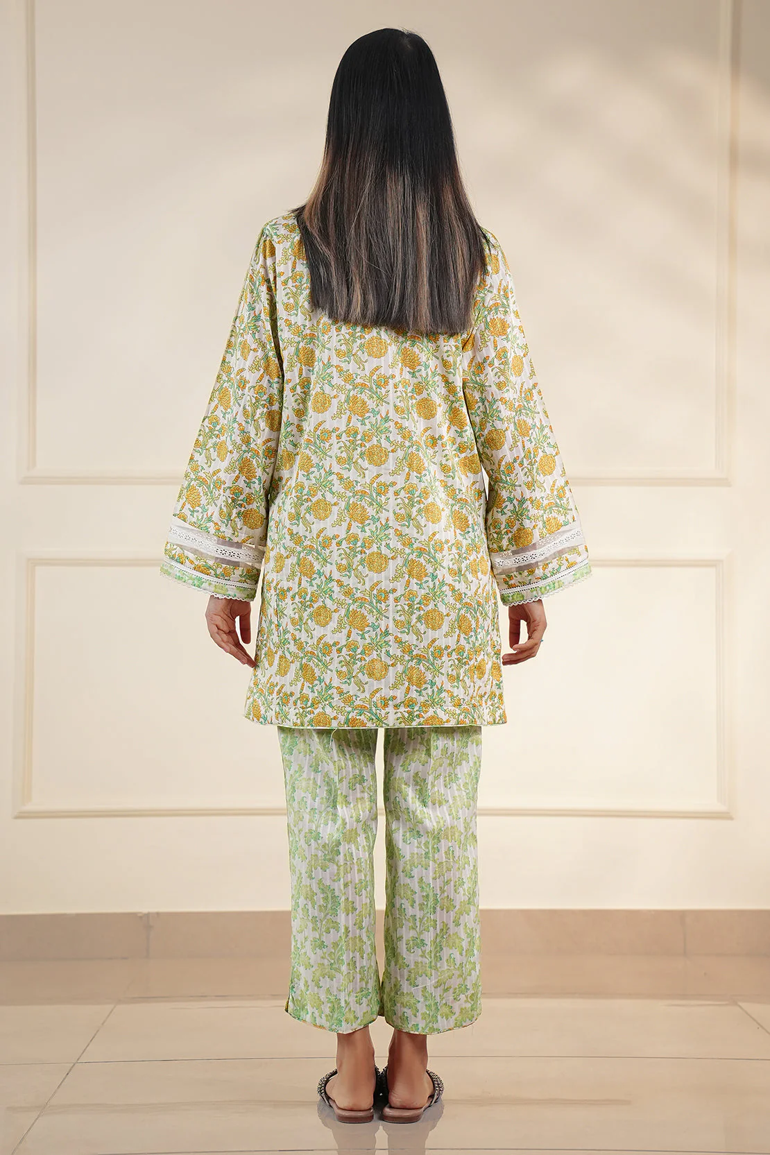 Printed Cotton Stitched 2 Piece (Shirt/Trouser) - Image 8
