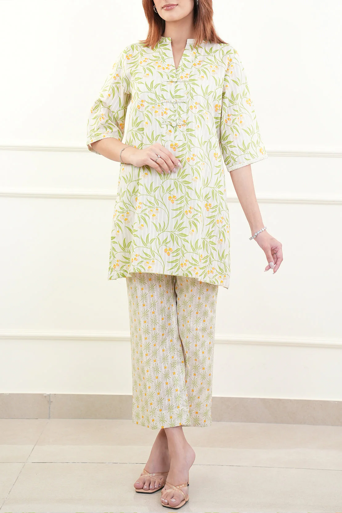 Printed Cotton Stitched 2 Piece (Shirt/Trouser) - Image 3