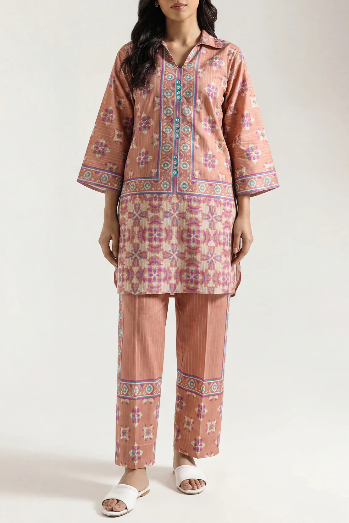 Printed Cotton Stitched 2 Piece (Shirt/Trouser)