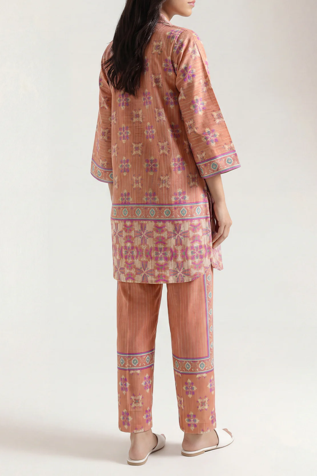 Printed Cotton Stitched 2 Piece (Shirt/Trouser) - Image 4