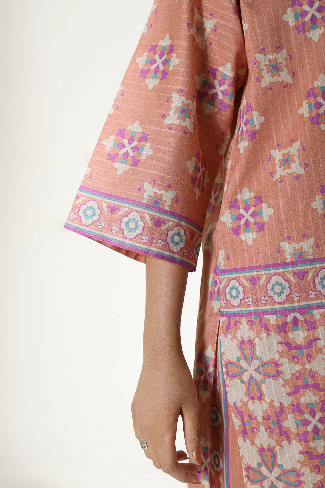 Printed Cotton Stitched 2 Piece (Shirt/Trouser) - Image 6