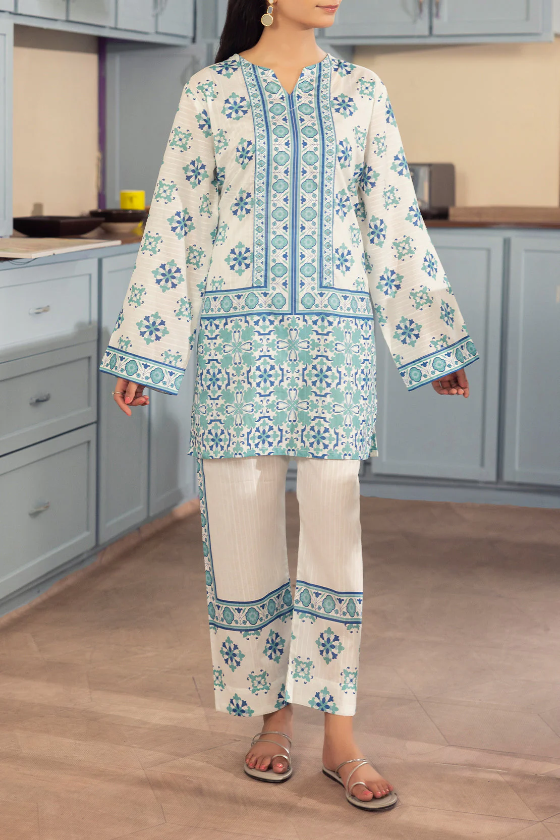 Printed Cotton Stitched 2 Piece (Shirt/Trouser)