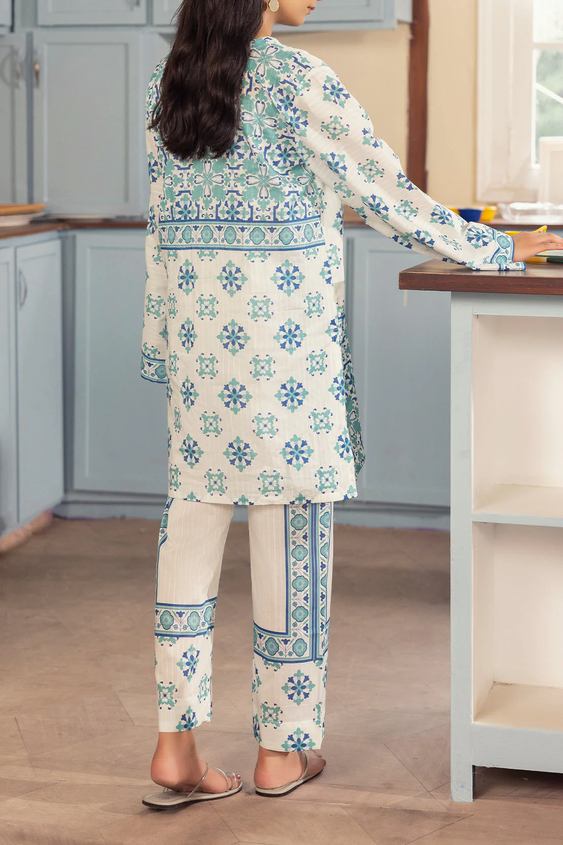 Printed Cotton Stitched 2 Piece (Shirt/Trouser) - Image 3