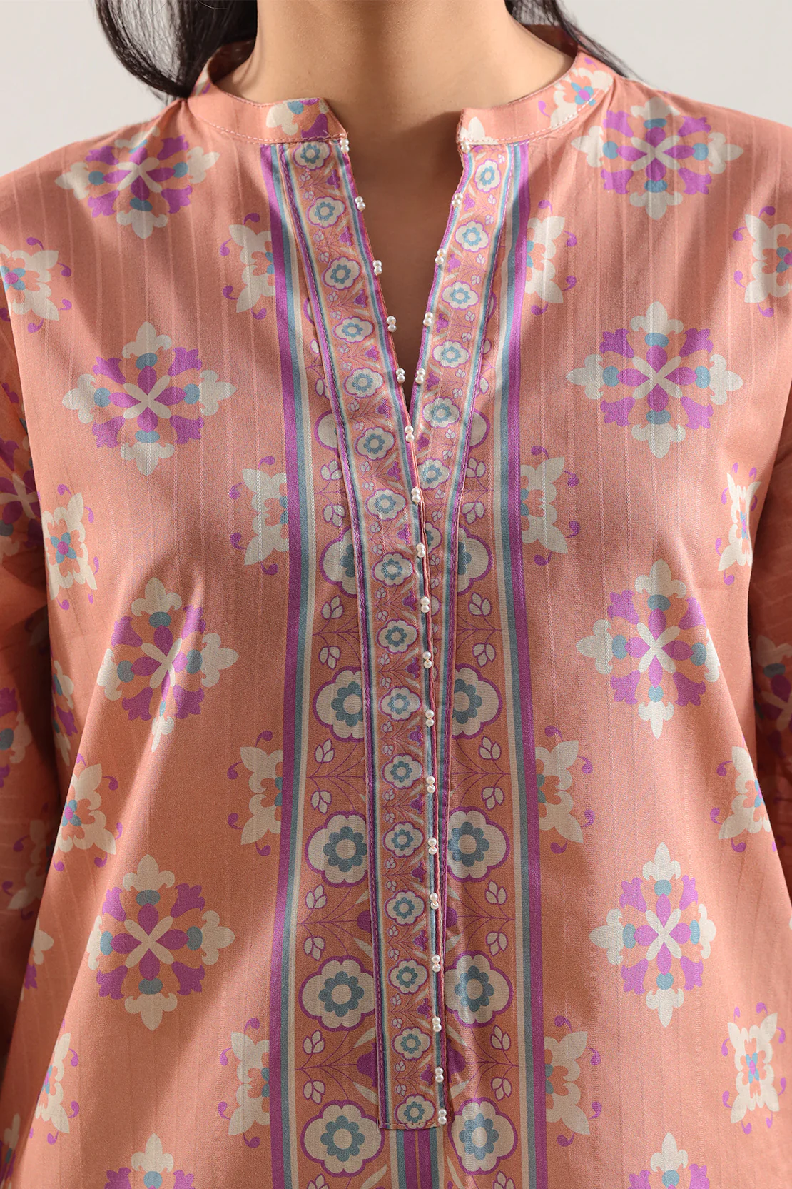 Printed Cotton Stitched 2 Piece (Shirt/Trouser) - Image 4