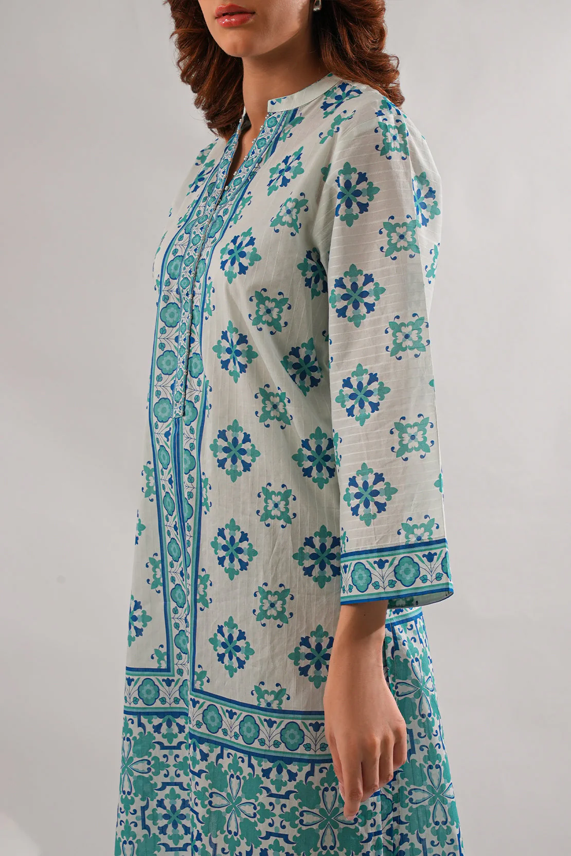 Printed Cotton Stitched 2 Piece (Shirt/Trouser) - Image 4