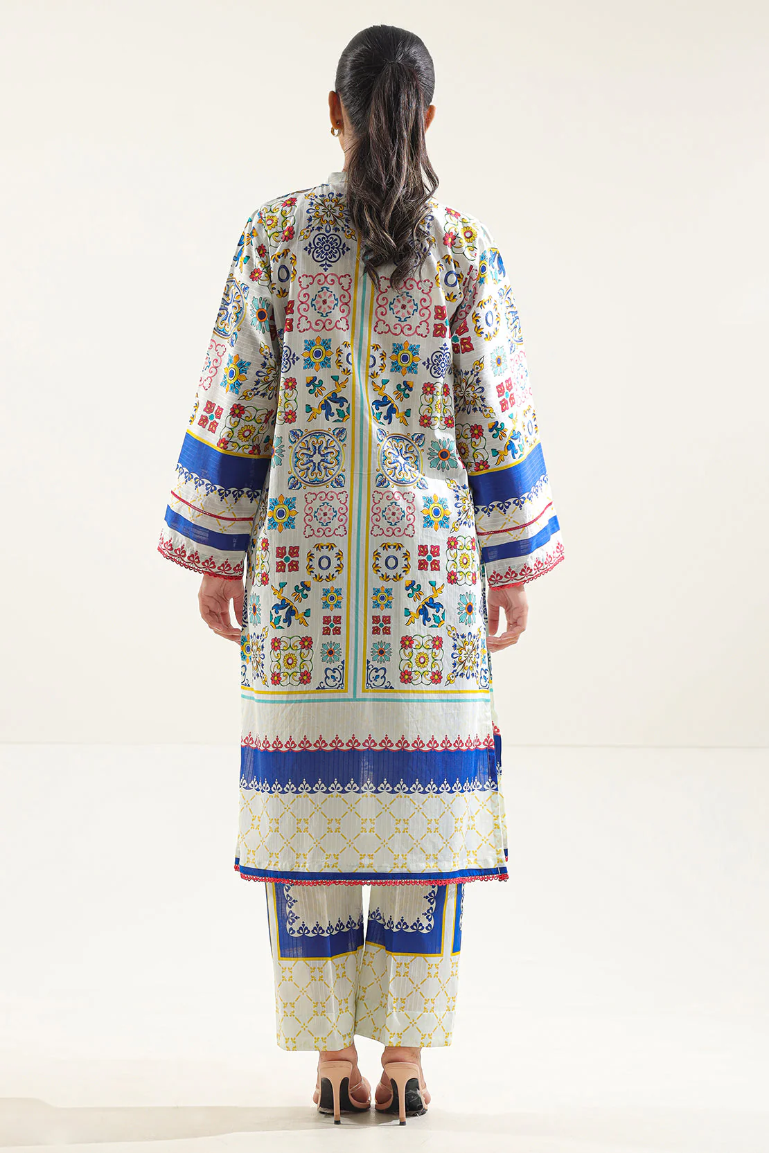 Printed Cotton Stitched 2 Piece (Shirt/Trouser) - Image 3