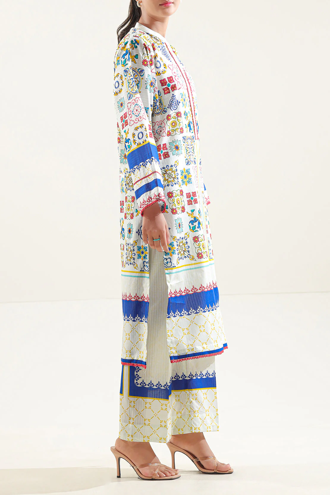 Printed Cotton Stitched 2 Piece (Shirt/Trouser) - Image 4